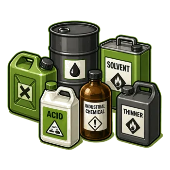 Chemicals solvents industrial liquids