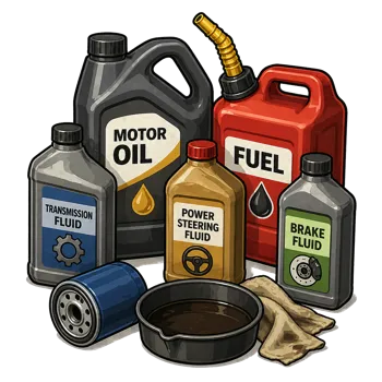 Oil fuel automotive fluids