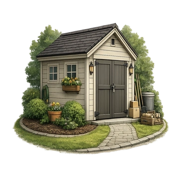 Detached storage shed removal