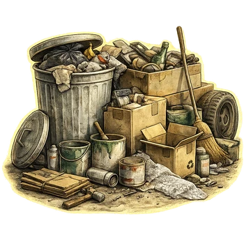 Garage trash and clutter cleanup