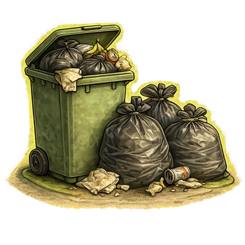 Household trash and bagged garbage removal