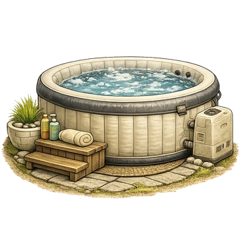 Inflatable and portable hot tubs removal