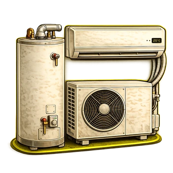 Water heaters and air conditioners removal