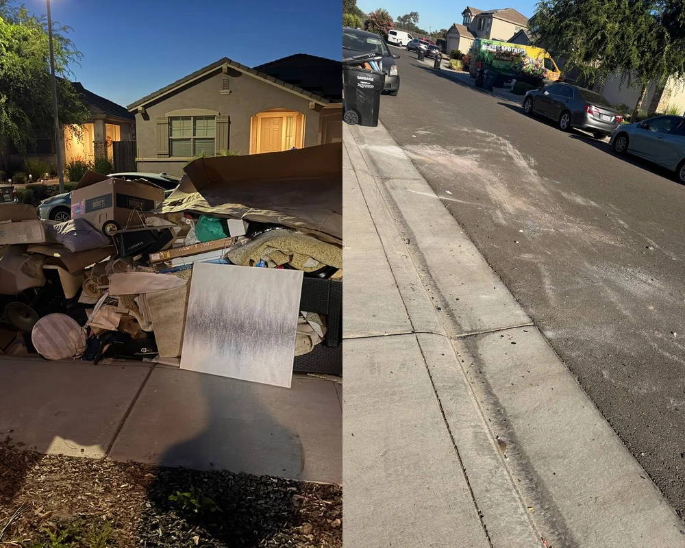 garage cleanout before-after