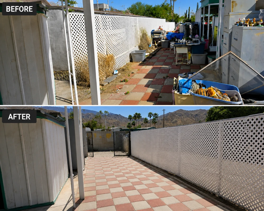 residential property cleanout before-after